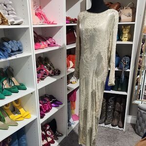 Vintage GUNIT Gold Sequin Dress